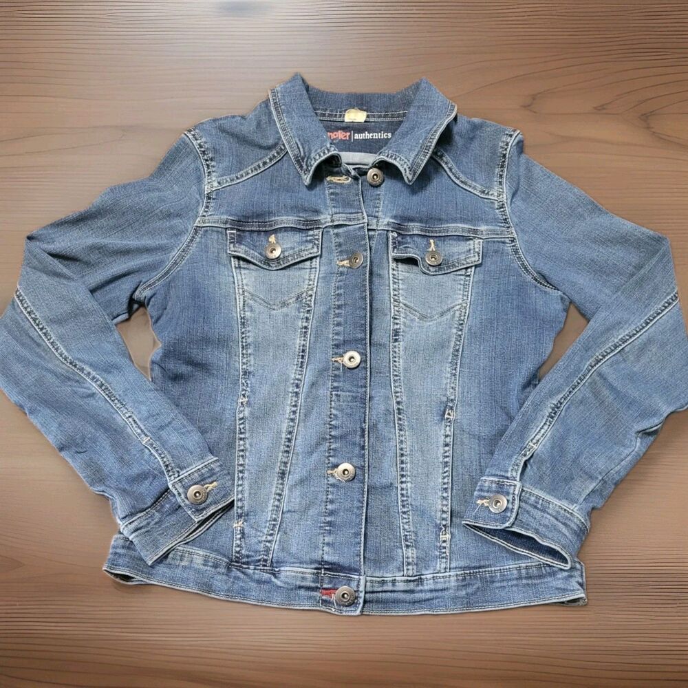 Wrangler Authentics Stretch Denim Jacket Medium Wash Size M ZFWJ1A8
